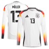 Officiële Voetbalshirt Duitsland Muller 13 Thuis EK 2024 Lange Mouw - Heren